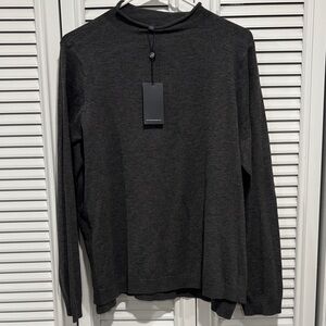 Adrianna Papell Charcoal Knit Top